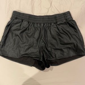 H&M faux leather shorts